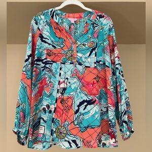 Lilly Pulitzer 100% Silk Top